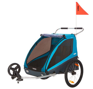 Podwójna przyczepka rowerowa dla dziecka Coaster XT niebieska Thule
