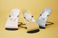 Leżaczek BALANCE SOFT COTTON JERSEY zółto szary BabyBjorn