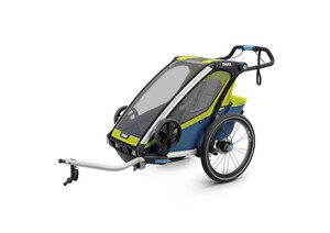 Pojedyncza przyczepka rowerowa dla dziecka Chariot Sport 1 zielono-niebieska Thule