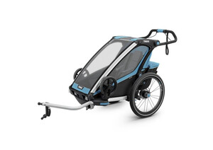 Pojedyncza przyczepka rowerowa dla dziecka Chariot Sport 1 niebiesko-czarna Thule