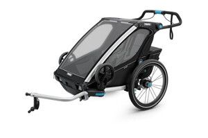Podwójna przyczepka rowerowa dla dziecka Chariot Sport 2 Czarna Thule