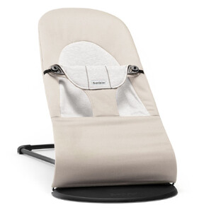 Leżaczek BALANCE SOFT COTTON JERSEY  beżowo szary BabyBjorn
