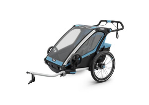 Podwójna przyczepka rowerowa dla dziecka Chariot Sport 2 niebiesko-czarna Thule