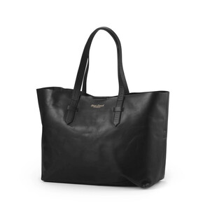Skórzana torba dla mamy z matą Black Leather Elodie Details