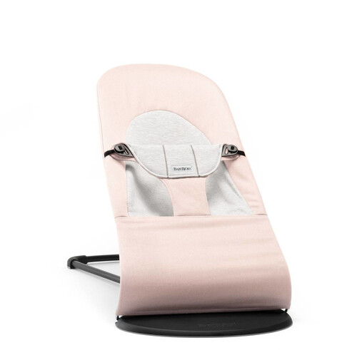 Leżaczek BALANCE SOFT COTTON JERSEY różowo szary